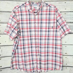 Columbia Sportswear Plaid Button Up Shirt Men’s XL Short Sleeve